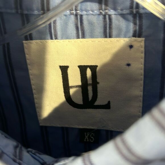 Free People x Understated Leather Embellished Western Striped Button Down NWOT - Picture 6 of 7